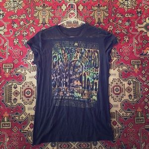 Grateful Dead Thin Black Concert Tee Sz M/L